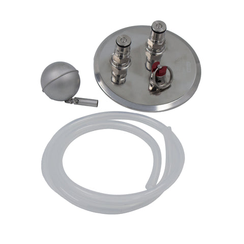 Kegmenter Stainless Steel Tri-Clover Ball Lock Lid Kit - 4" TC