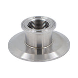 Stainless Steel Tri-Clover Concentric Threaded Cap Reducer - 3" TC X 1" TC (1" NPS)