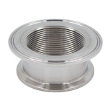 Stainless Steel Tri-Clover Threaded Cap Reducer - 3" TC X 2.5" TC (2" NPS)