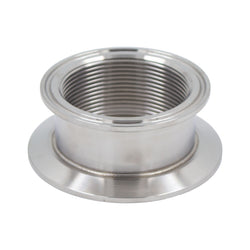 Stainless Steel Tri-Clover Threaded Cap Reducer - 3" TC X 2.5" TC (2" NPS)