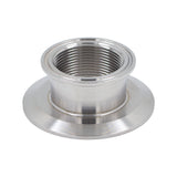 Stainless Steel Tri-Clover Threaded Cap Reducer - 3" TC X 2" TC (1 1/2" NPS)