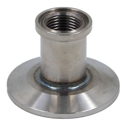 Stainless Steel Tri-Clover Threaded Cap Reducer - 1.5" TC X 3/4" TC (3/8" NPS)