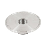 Stainless Steel Tri-Clover Concentric Threaded Cap Reducer - 4" TC X 1.5" TC (1" NPS)