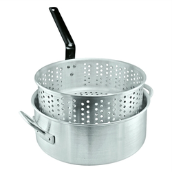 Bayou Classic Aluminum Handcrafted Deep Fry Pot With Basket - 10 Qt.