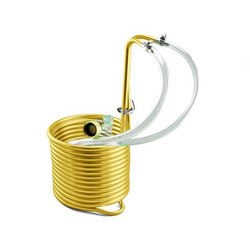 Compact Copper Immersion Wort Chiller - 25’ of 3/8” 