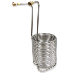 Stainless Steel Immersion Wort Chiller - 50' by 1/2" - with Garden Hose Fittings - Canadian Homebrewing Supplier - Free Shipping - Canuck Homebrew Supply