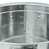 304 Stainless Steel 304 Weldless Brew Kettle - 50L - Interior Laser Etched Volume Markings