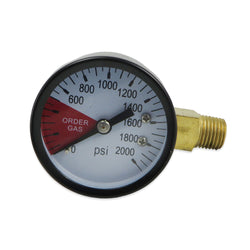 High Pressure Gauge - Left (0-2000 PSI) - Canadian Homebrewing Supplier - Free Shipping - Canuck Homebrew Supply