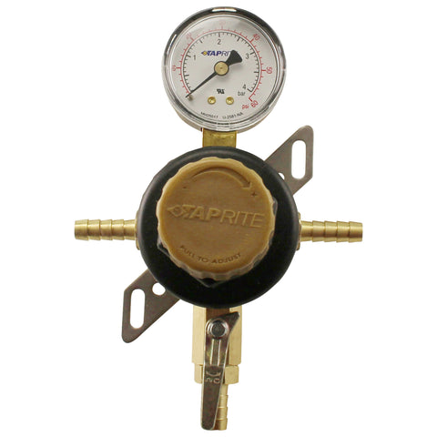 Taprite Single Product Secondary Pass Through CO2 Regulator (60 psi) - 5/16” Barbs