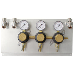 Taprite Secondary Wall Mounting Triple Product Regulator w/ Beer Line Connectors (60 psi) 