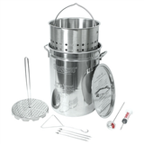 Bayou Classic Stainless Steel Turkey Fryer Set With Basket - 32 Qt. [1118]