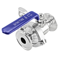 Stainless Steel Tri-Clover Quick Clean Ball Valve - 1" TC