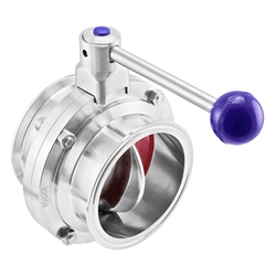 Stainless Steel Tri-Clover Pull Trigger Butterfly Valve - 4" TC