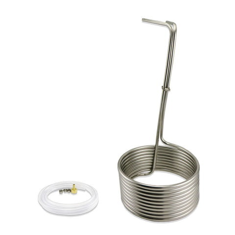 Stainless Steel Immersion Wort Chiller - 25' of 3/8"